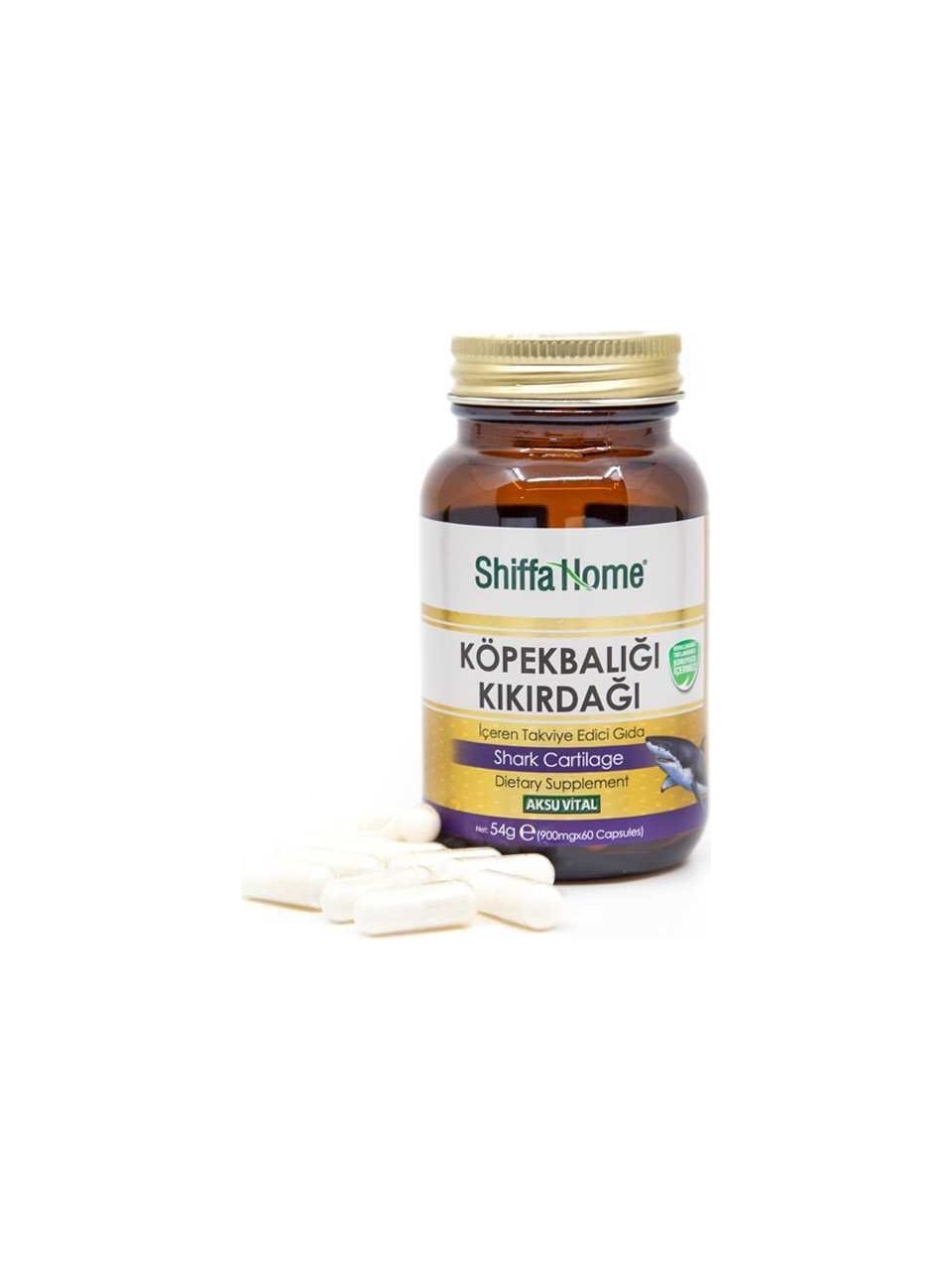 Shiffa Home Köpekbalığı Kıkırdağı 60 Kapsül & 900 MG